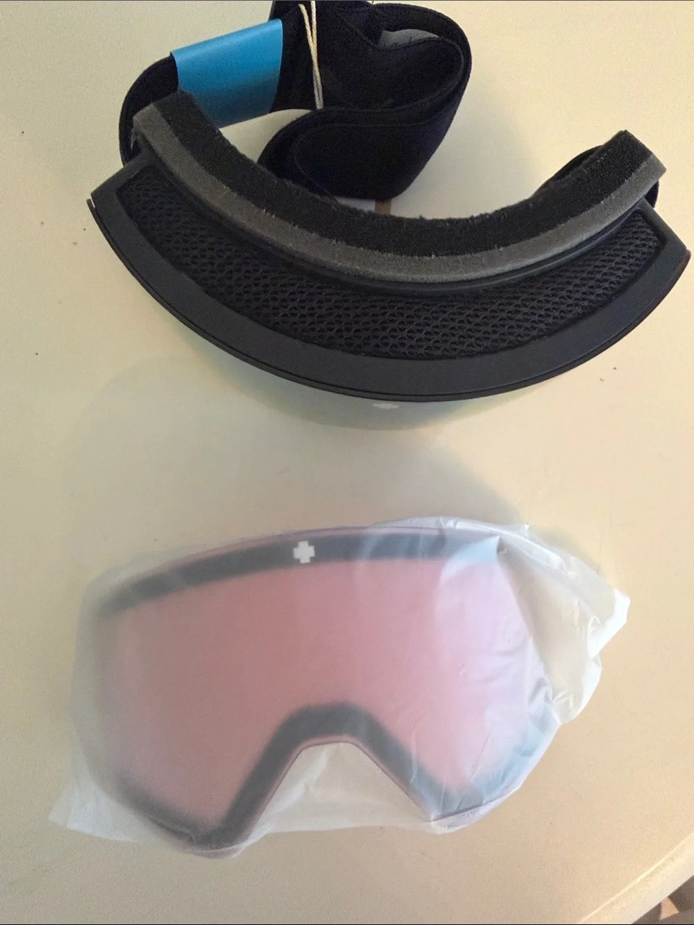 NWT | Spy Optic Marauder Elite Matte Black - Blue Mirror + Replacement Red Lens
